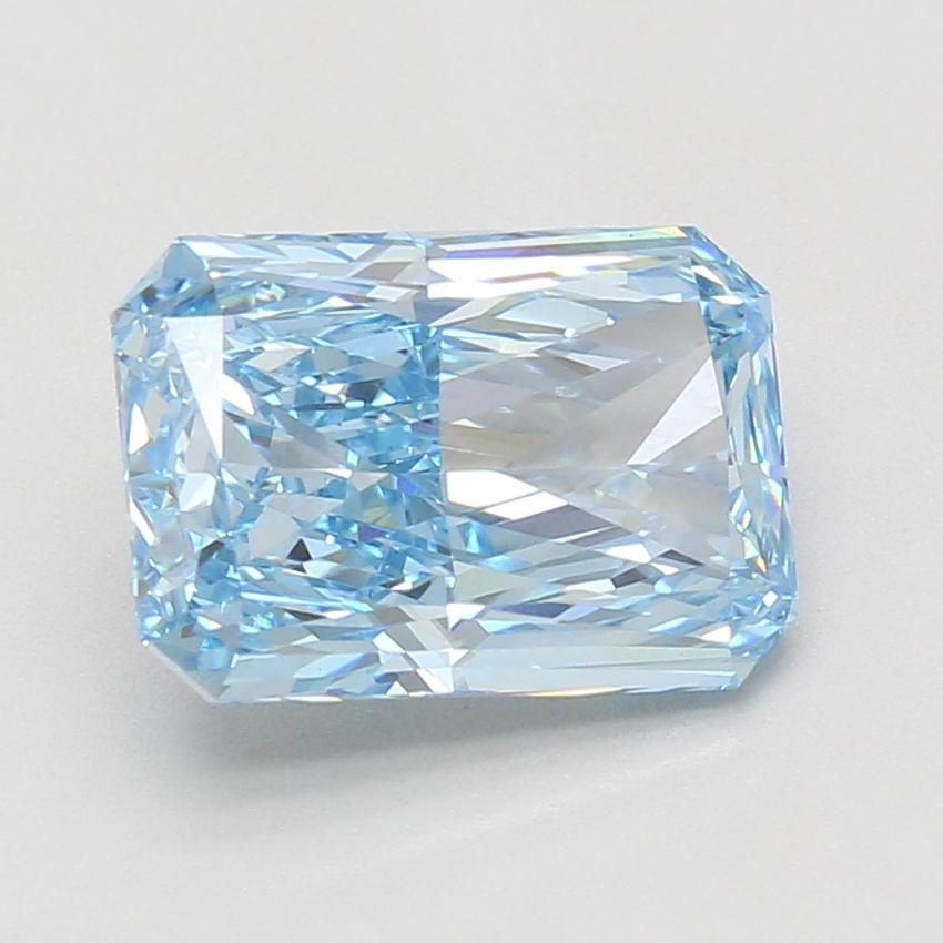5.08 Ct. Fancy Vivid Blue Radiant Lab Grown Diamond
