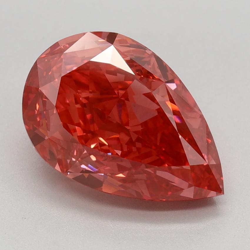 3.09 Ct. Fancy Vivid  Pink Pear Lab Grown Diamond