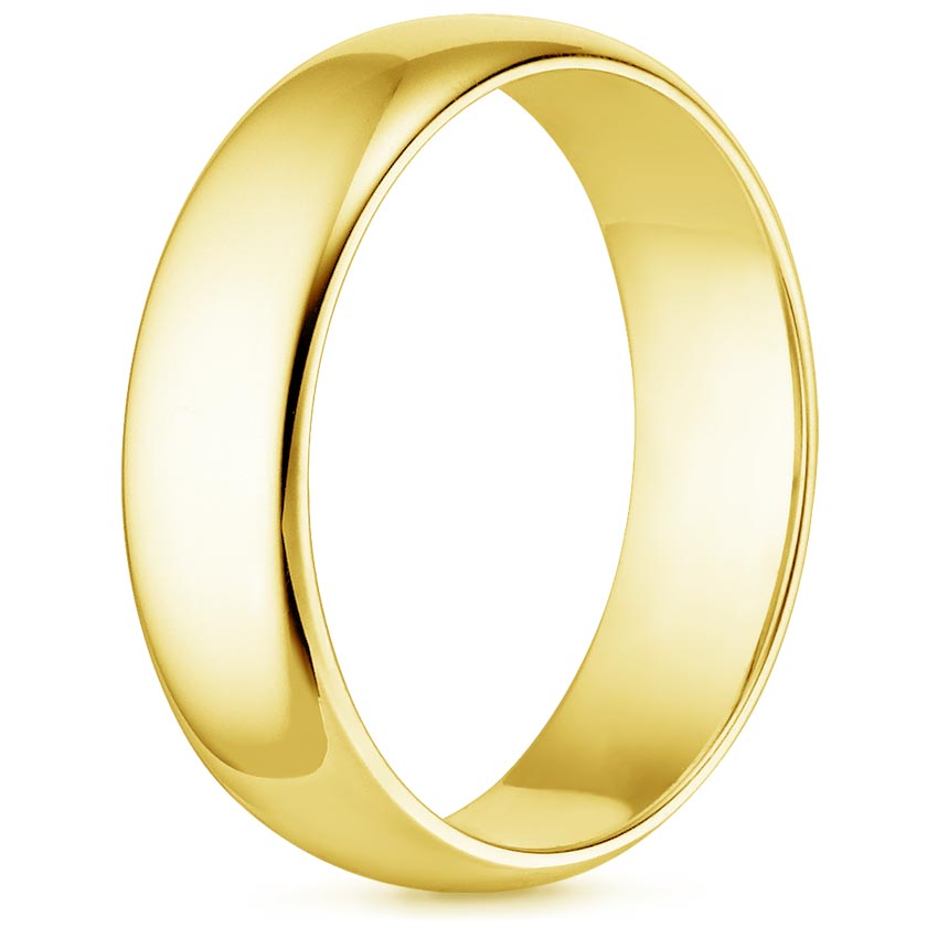 4mm Comfort Fit Men's Wedding Ring In 18k Yellow Gold