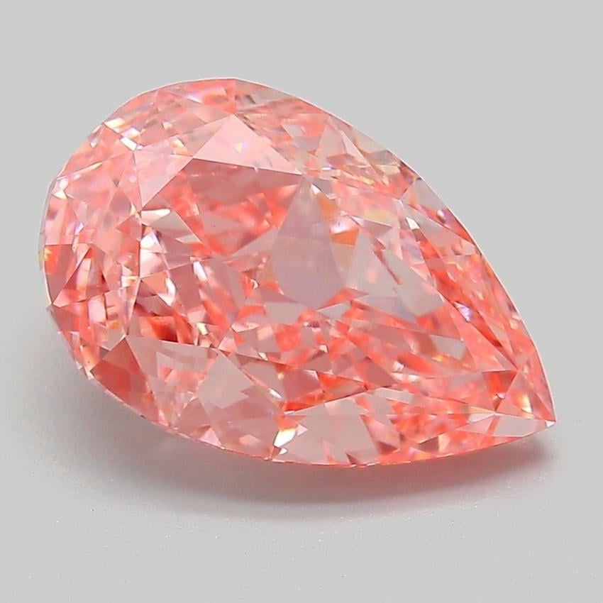 4.04 Ct. Fancy Vivid Pink Pear Lab Grown Diamond
