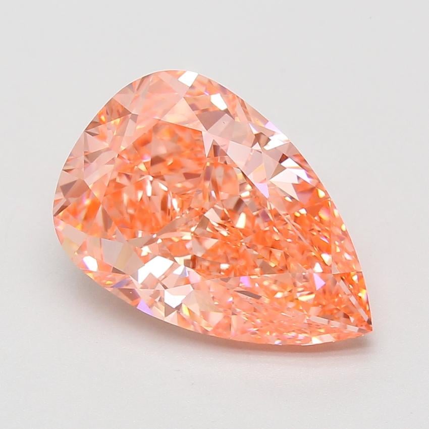 8.08 Ct. Fancy Vivid Pink Pear Lab Grown Diamond