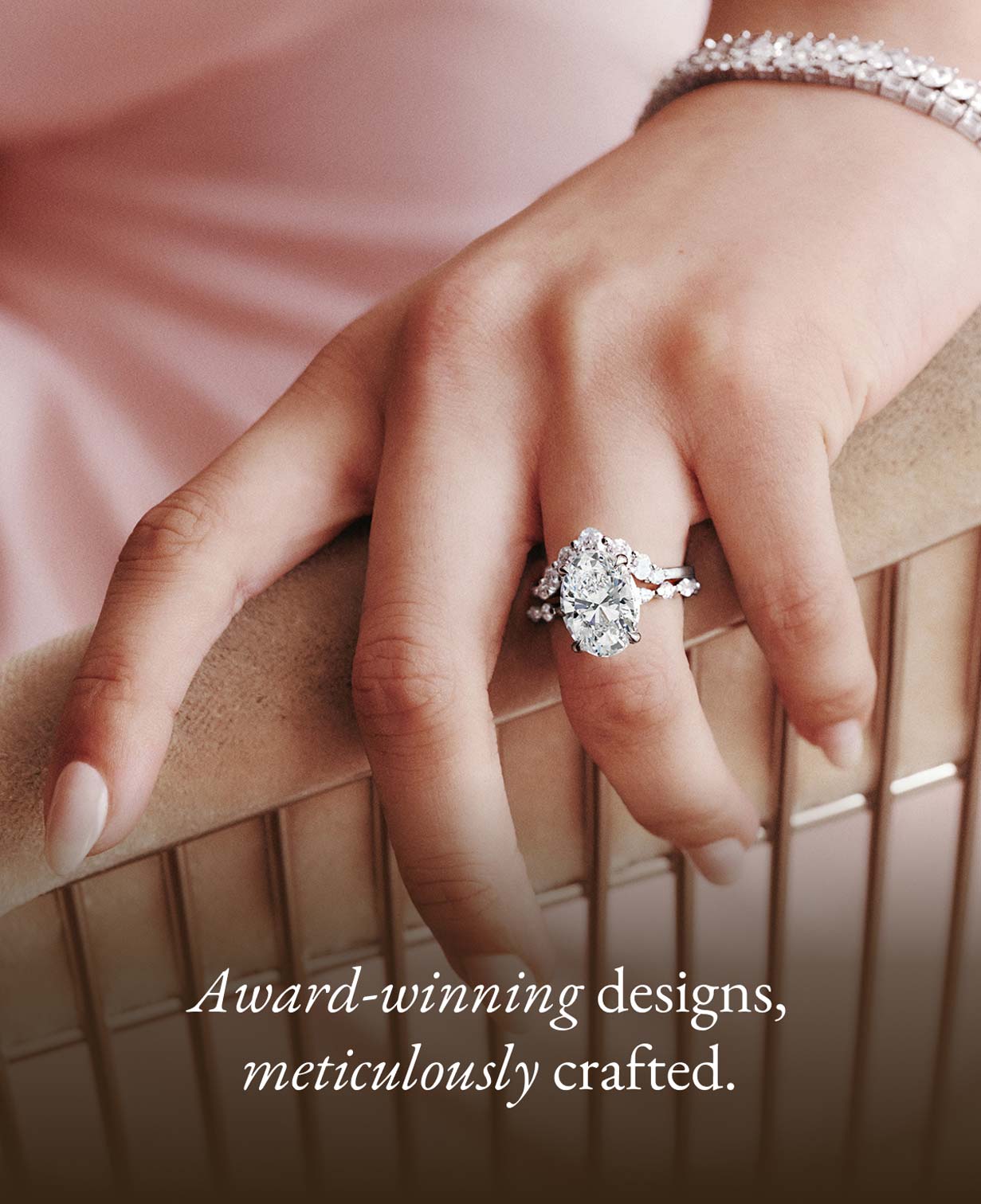 Gold diamond bridal set