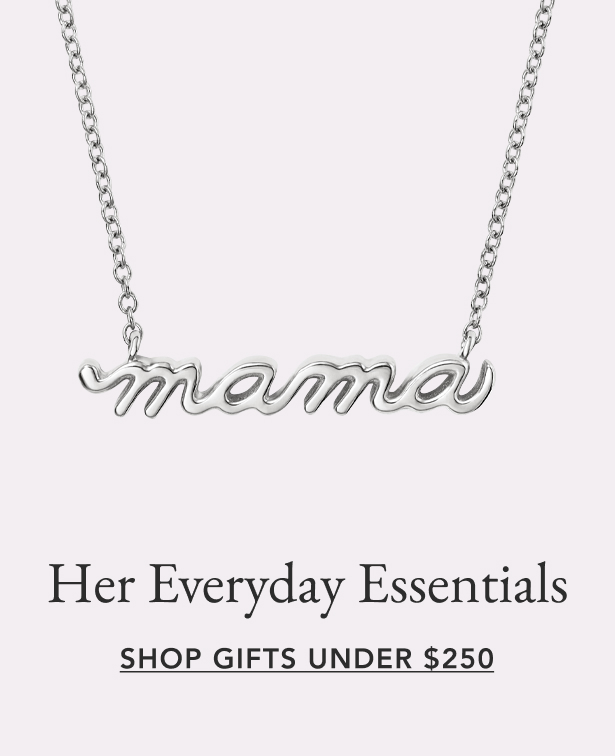 Silver mama personalized necklace.