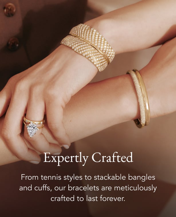 Assortment of diamond tennis bracelets.