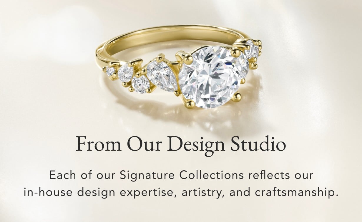 Diamond engagement ring featured from The Olivetta Signature Bridal Collection.