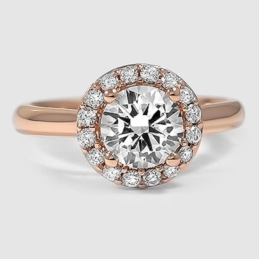Rose Gold Halo Engagement Rings | Brilliant Earth Ring Settings