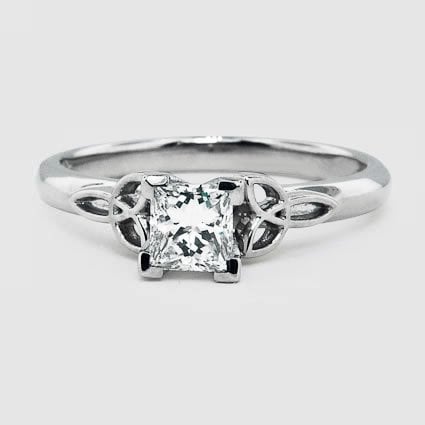 Irish love knot engagement rings