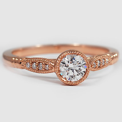 Rose gold engagement rings brilliant earth
