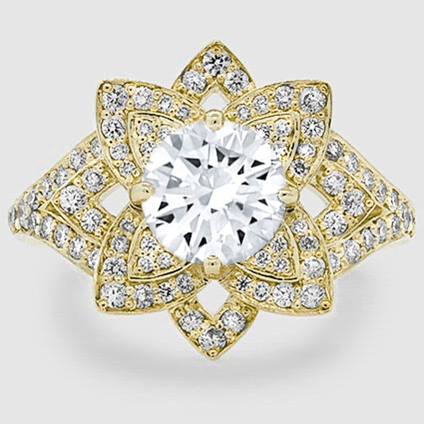 18K White Gold Lily Diamond Ring (1/2 ct. tw.)