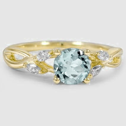 Sapphire Willow Diamond Ring In 14k Rose Gold