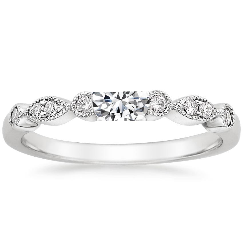 18K White Gold Tiara Diamond Ring