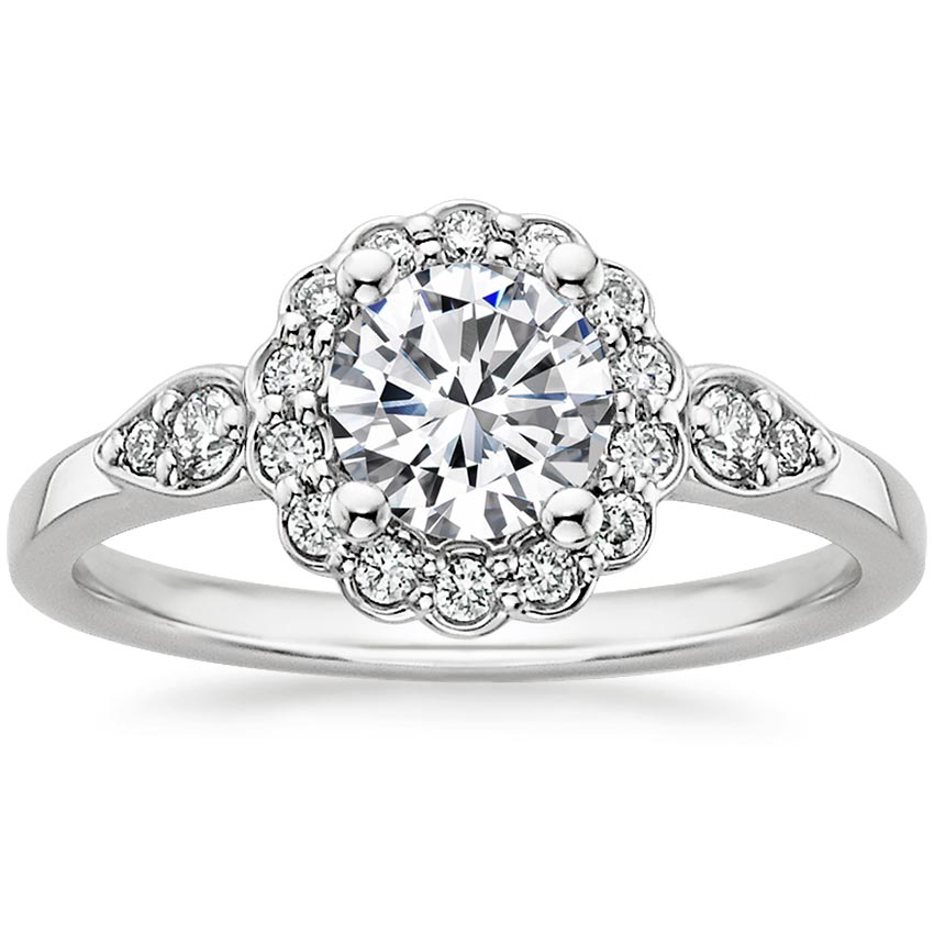 18K White Gold Camillia Diamond Ring (14 ct. tw.), top view