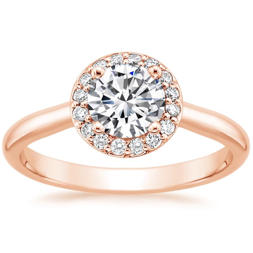 Elegant rose gold engagement rings