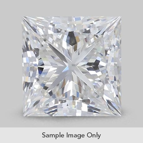 1.54 Carat Princess Diamond large top view