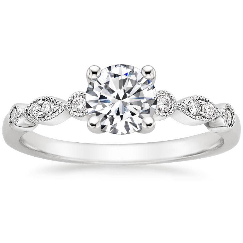 18K White Gold Tiara Diamond Ring