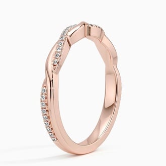 Petite Twisted Vine Diamond Ring (1/8 ct. tw.) in 14K Rose Gold