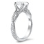 Claw Prong Twisted Band Diamond Ring, smallview