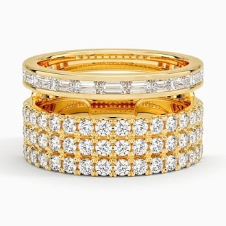 Baguette Diamond Triple Band