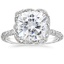 18K White Gold Nova Halo Diamond Ring (1/2 ct. tw.), smalltop view