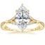 18K Yellow Gold Zinnia Diamond Ring (1/3 ct. tw.), smalltop view