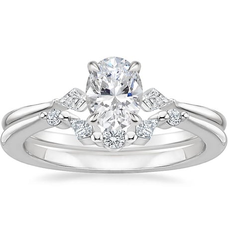 18K White Gold Cometa Diamond Bridal Set