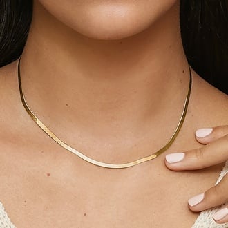 Dezi 16 Inch Gold Herringbone Necklace - Brilliant Earth