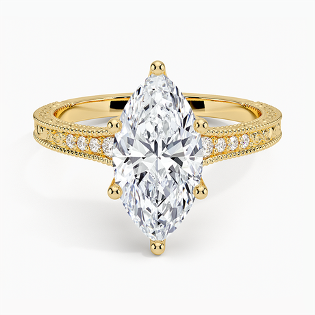 Luxe Hudson Ring - Engraved Diamond Ring