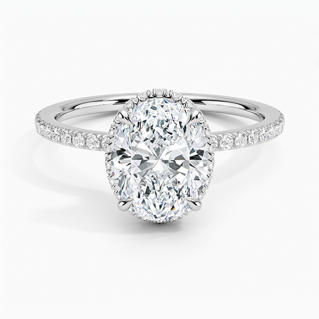 Double Hidden Halo Engagement Ring - Gala