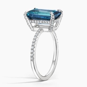 Fiesta London Blue Topaz and Diamond Cocktail Ring - Brilliant Earth