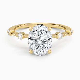 Spaced Diamond Setting with Bead Prongs