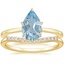 18K Yellow Gold Lumiere Diamond Ring with Petite Curved Diamond Ring (1/10 ct. tw.)