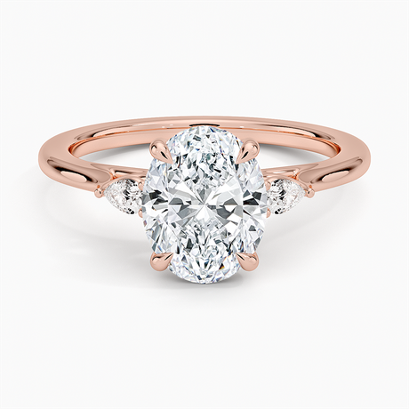 14K Rose Gold Aria Perfect Fit Three Stone Diamond Ring