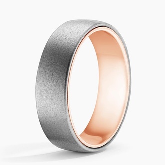 Tantalum and Gold Satin Finish Ring