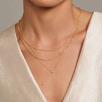 The Mainstay Lab Diamond and Mixed Chain Necklace Set