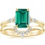 18K Yellow Gold Nadia Diamond Ring with Lunette Diamond Ring
