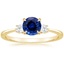 18K Yellow Gold Petite Selene Three Stone Diamond Ring (1/10 ct. tw.), smalltop view