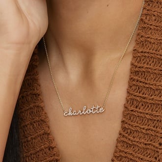 Script Diamond Name Necklace - Brilliant Earth