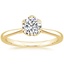 18K Yellow Gold Caliana Ring, smalltop view