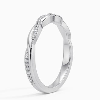 Petite Twisted Vine Diamond Wedding Band