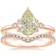 14K Rose Gold Fiore Diamond Ring with Flair Diamond Ring (1/6 ct. tw.)