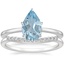 18K White Gold Lumiere Diamond Ring with Petite Curved Diamond Ring (1/10 ct. tw.)