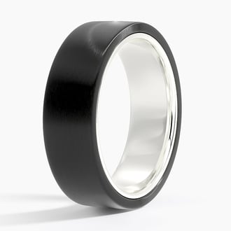 Arlo Black 7mm Wedding Ring