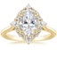 18K Yellow Gold Dahlia Halo Diamond Ring (1/3 ct. tw.), smalltop view