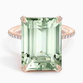 Festivity Prasiolite and Diamond Cocktail Ring