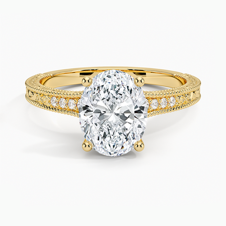 Luxe Hudson Ring - Engraved Diamond Ring