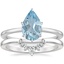 18K White Gold Lumiere Diamond Ring with Lunette Diamond Ring
