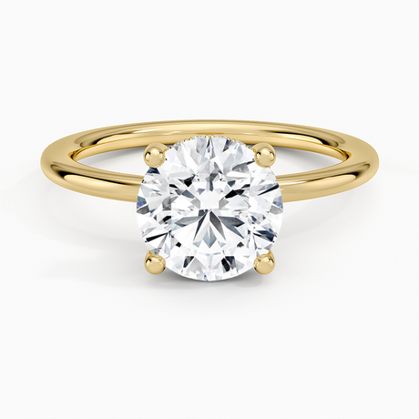 Flush Fit Hidden Halo Diamond Ring