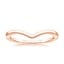 14K Rose Gold Chevron Ring, smalltop view