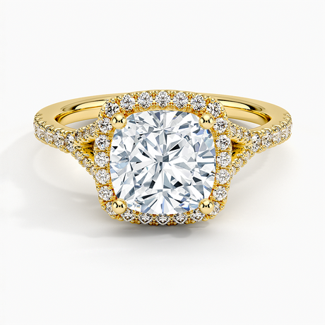 18K Yellow Gold Joy Half-Coverage Diamond Ring