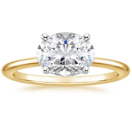 Horizontal Petite Comfort Fit Solitaire Ring - Brilliant Earth